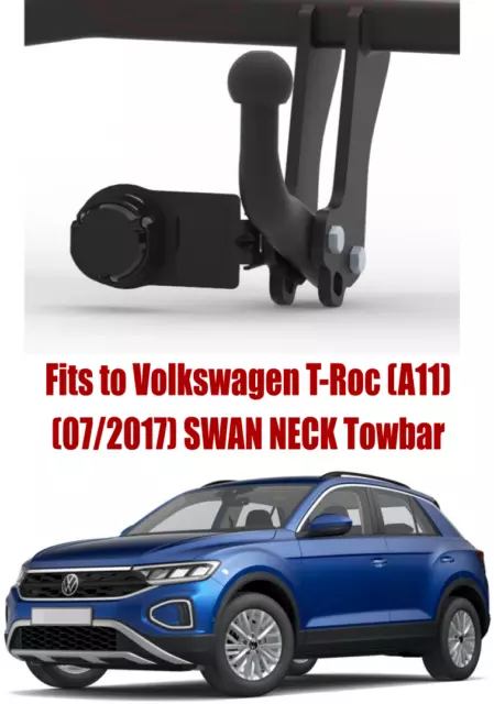 Swan Neck Tow Bar For Volkswagen T-Roc (A11) (2017-) & NO ELECTRICS - V166