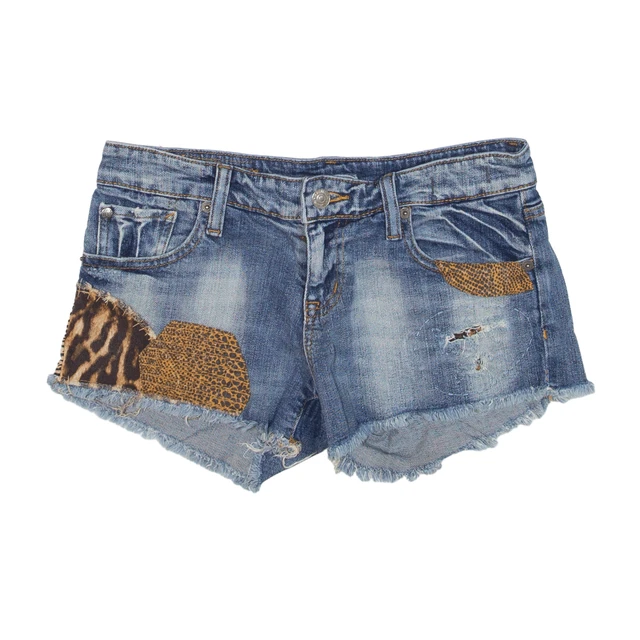 Pantaloncini denim Ralph Lauren in denim & fornitura blu normale patchwork donna XXS W26
