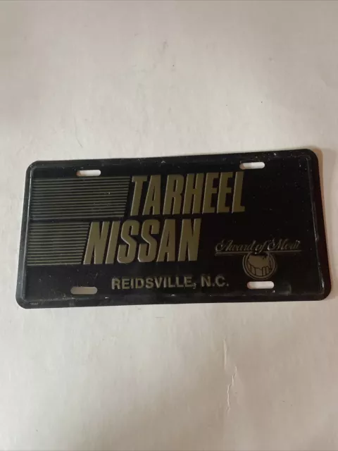 Vintage Tarheel Nissan Reidsville N.C. Booster License Plate