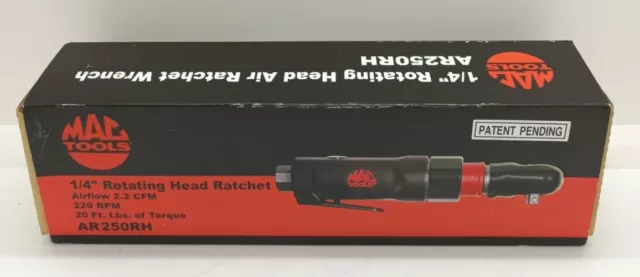 Mac Tools 1/4" Rotating Air Head Ratchet (AR250RH) 220 RPM - NEW