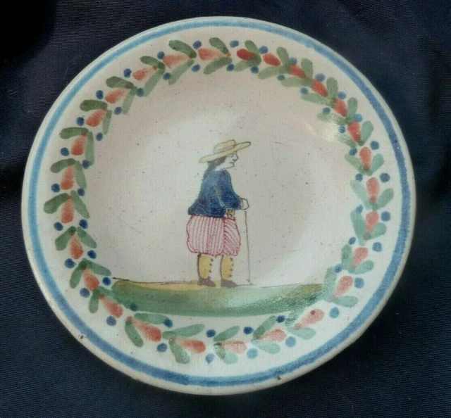 Ancienne Dinette Quimper – Soupière Et Assiettes – Jouet Poupée – Bretagne