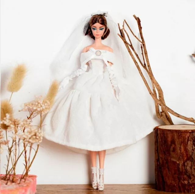 30cm Barbie 60s Wedding Dreams Inspired Incudes White Dress |Veil |Shoes