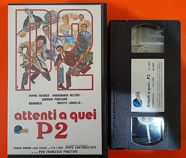 Attenti A Quei P2 ( Pippo Franco - Bombolo - A. Rizzoli -1982 )# Vhs - Cinelux #