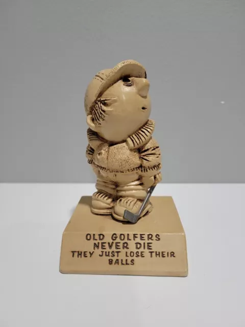 1969 Figurine Old Golfers Never Die They Just Lose Their Balls Russ Berrie Paula