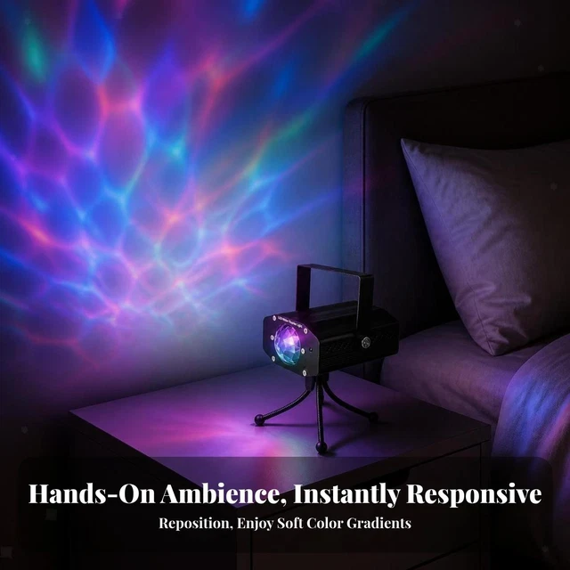 Color A COLOR-CHANGING WATER WATER Wave Lamp water wave lamp with Remote ...