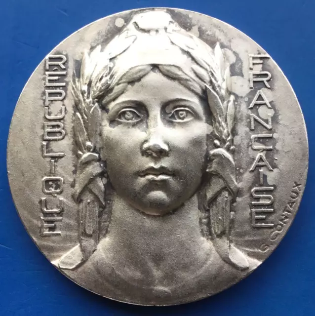 médaille art-deco  CONTAUX Georges 65 gr 49 mm Bronze argenté