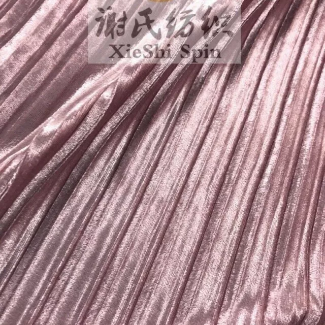 Pleated Velvet Fabric Craft Dress Cloth Organ Velour Stretch Crushed Curtain New