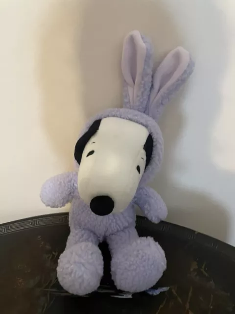 PEANUTS SNOOPY PLUSH Dressed in Purple Bunny Suit Hallmark Easter ...