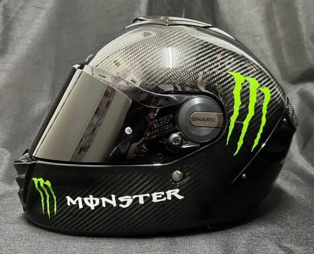 5% off SHARK SPARTAN RS Gloss Carbon with MONSTER STICKERS Motorbike Helmet