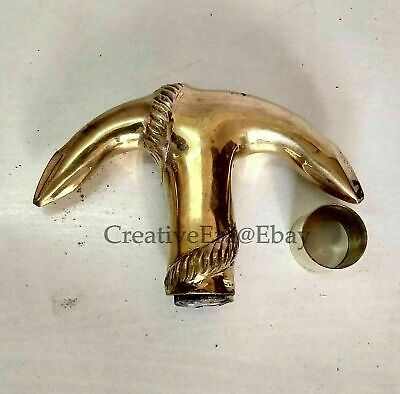 Brass Anchor Walking Stick Vintage Style Handle Head Designer FOR Wooden Cane