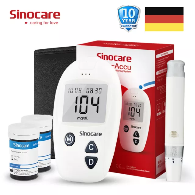 Sinocare Safe-Accu Blutzucker-Testkit mit 50 Teststreifen und 50 Lanzetten