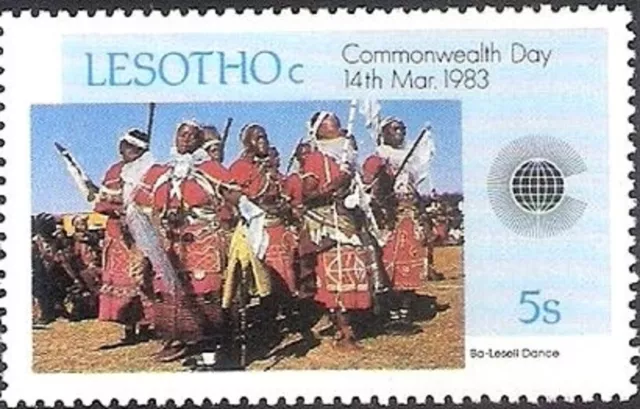 LESOTHO - 1983 - Commonwealth Day - Ba-Leseli dance - MNH Stamp - Scott #394