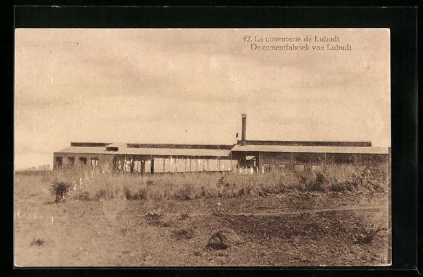 CPA Lubudi, De cementfabriek, Entier postal