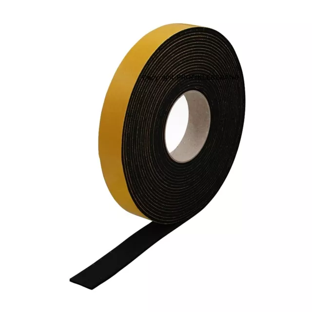 EPDM Dichtband 1mm dick, selbstklebend 6-100mm breit, 20m lang Moosgummi Fugen