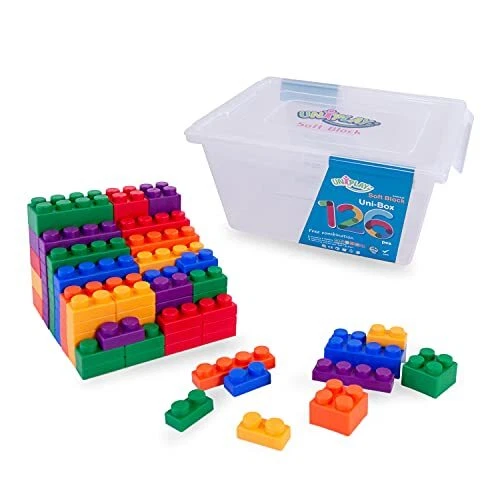 UNiPLAY UNiBOX Soft Building Blocks — Cognitive Development Chewing Sensory T...