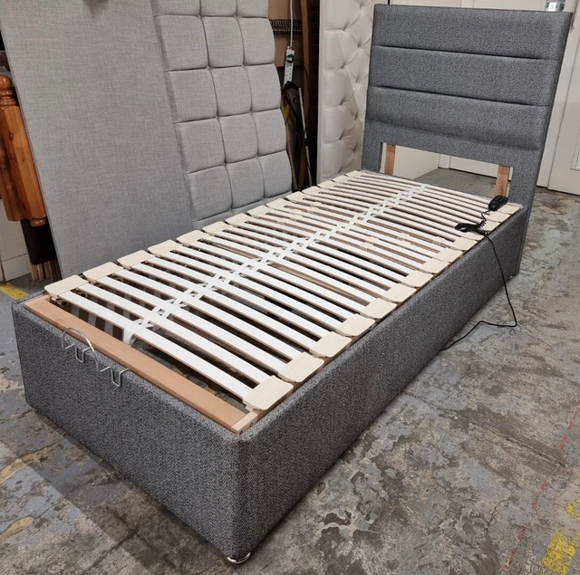 GREY SINGLE 3FT Electric Bed with Headboard CS P38 £135.00 PicClick UK