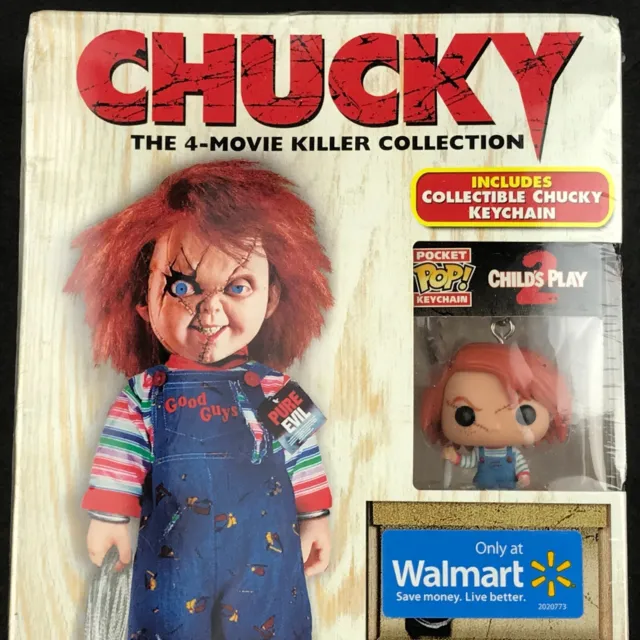 CHUCKY 4-FILM Killer DVD Set Childs Play WALMART ONLY w/Mini FUNKO POP 3