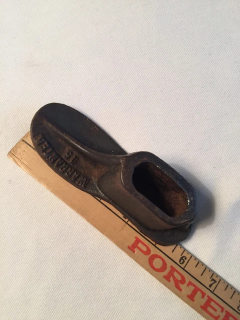 Antique Cast Iron Cobbler Shoe Last Warranted #15