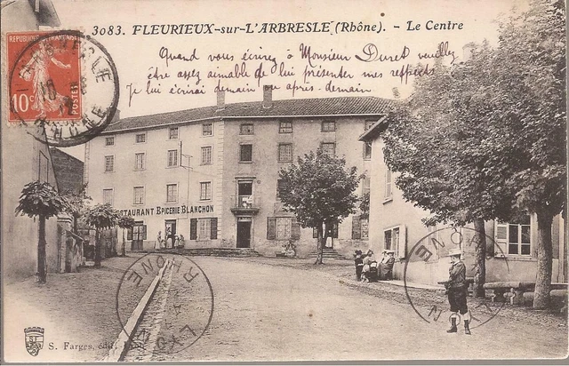 Cpa 69 Flowery On The Tree.  Le Centre..farges..... Written.en 1912.Tbe (91)