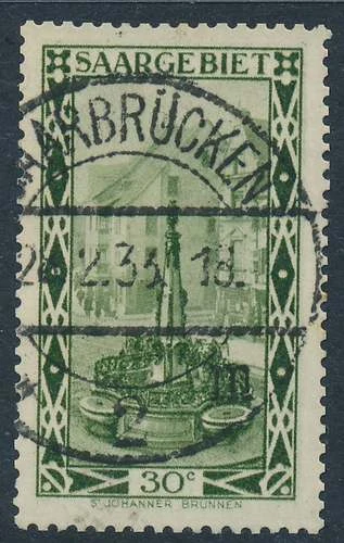Saargebiet Nr. 112 II gestempelt, PLATTENFEHLER (23881)