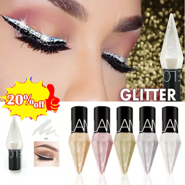 Glitter Eyeliner Liquid Shimmer Long Lasting Sparkly Eye Liner MakeUp Women HOTS