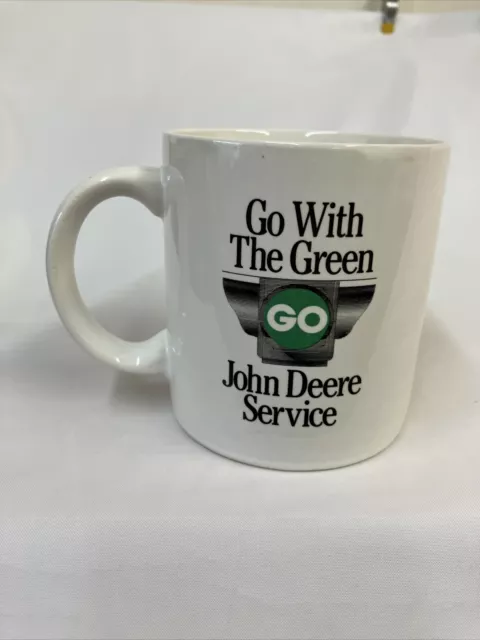 John Deere Service Coffee Mug Go With The green Model D Tractor VG preowned