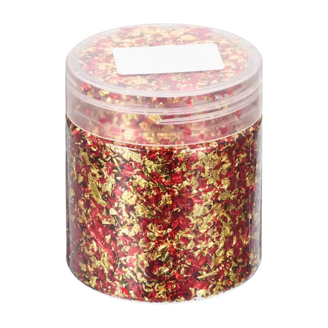 Gold Foil Flakes for Resin, 3g Metallic Foil Flakes for Nail Art, Red Gold