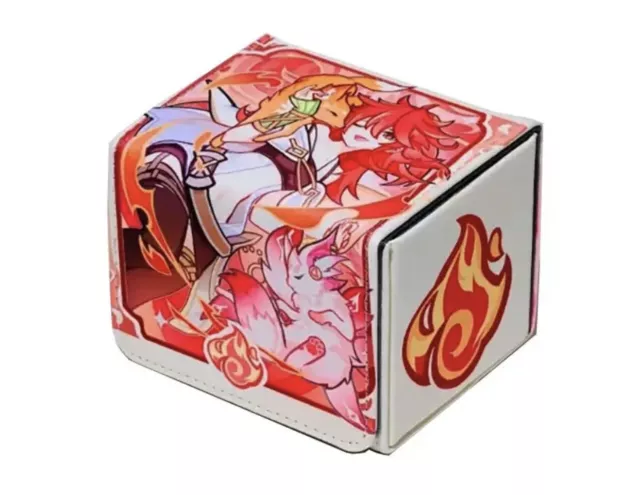 Hiita the Fire Charmer, Ablaze Luxury & Magnetic Yugioh Deck Box + 3x dividers