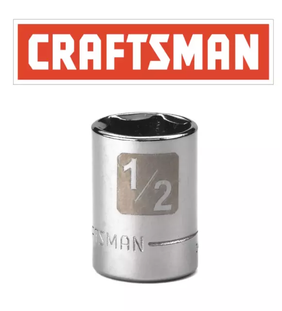 Craftsman Easy Read Socket 1/4" Drive Shallow Metric or Inch Choose Size