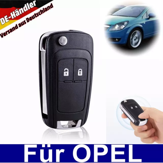 Klapp Schlüssel Gehäuse für 2-Tasten Opel Astra J,Corsa E  Fernbedienung-OLJ2GEB