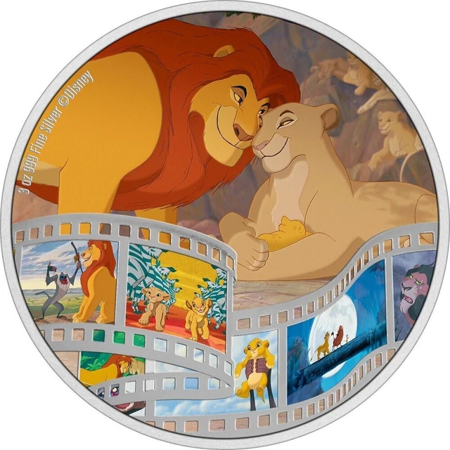 2022 Niue Disney The Lion King 3oz Silver Coloured Coin Rare Certificate #4