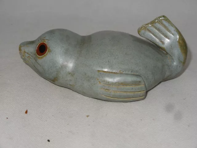 Rare small size  Schaer Australian Pottery  baby Seal pup  14cm long 2