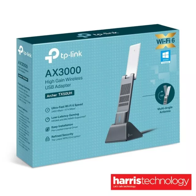 TP-Link Archer TX50UH AX3000 High Gain Wireless Adapter Dual Band WiFi 6 USB 3.0