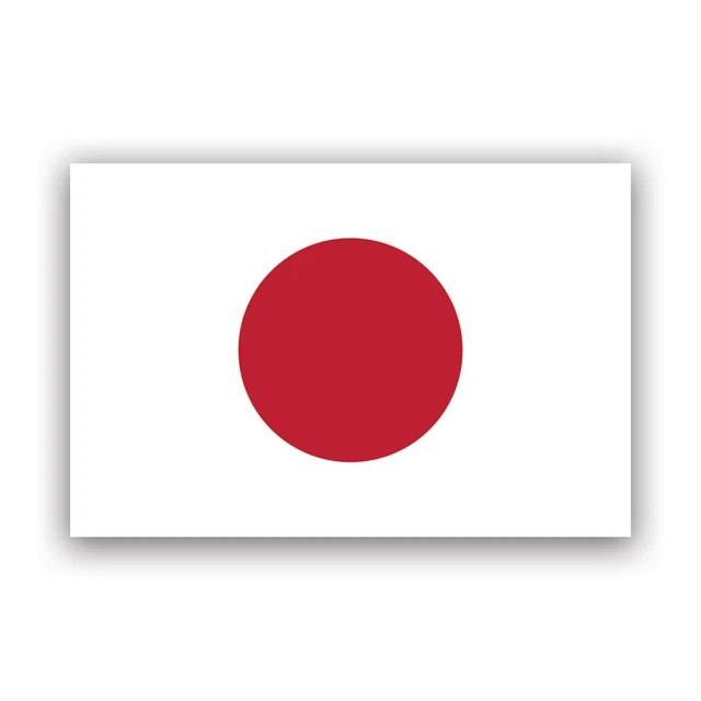Round Japanese Flag Sticker Decal - Vinyl Japan JPN JN - WarlordOne