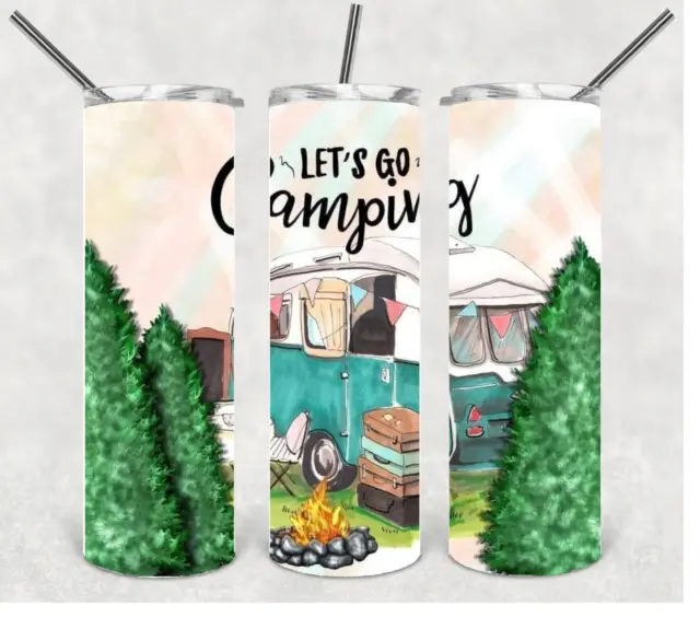 Let's Go Camping, Camping Tumbler, #camplife
