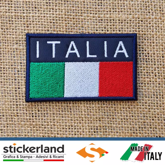 Toppa Patch Ricamata ITALIA - Protezione Civile - Softair - tricolore - toppe