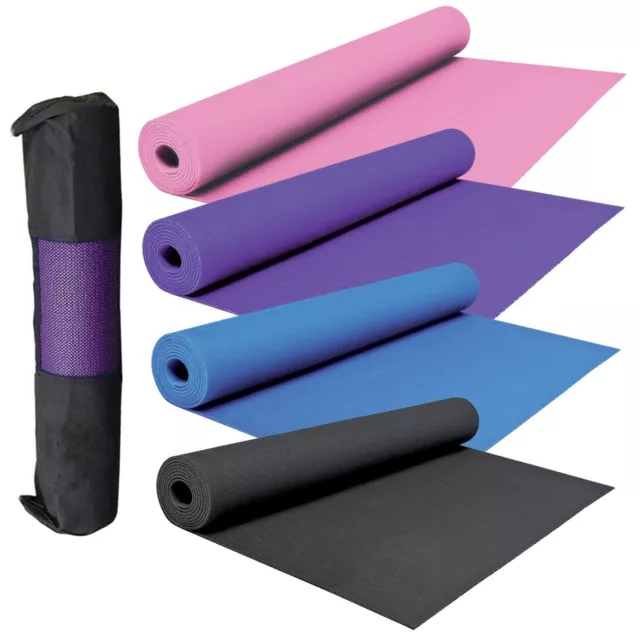 Yoga Mat Exercise Fitness Workout Pilates Festivals Camping Gym Quality Non Slip