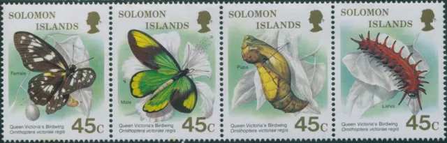 Solomon Islands 1987 SG610a Butterflies strip MNH