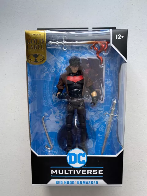 MCFARLANE DC MULTIVERSE RED HOOD Unmasked Exclusive Gold Label Action ...