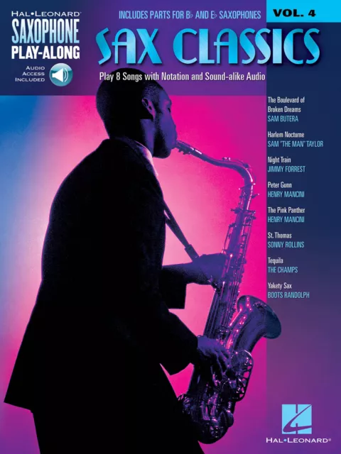 Sax Classics for Alto & Tenor Saxophone Play-Along Vol 4 Sheet Music Book Audio