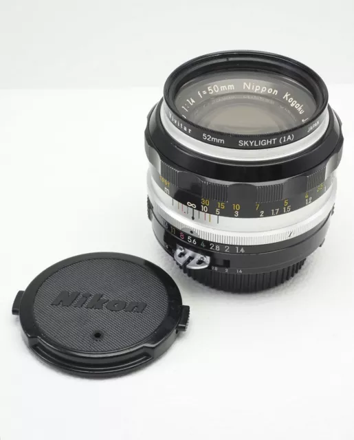 Nikon Nippon Nikkor 50mm f/1.4 Pre-Ai Lens - VERY GOOD & Fully Working