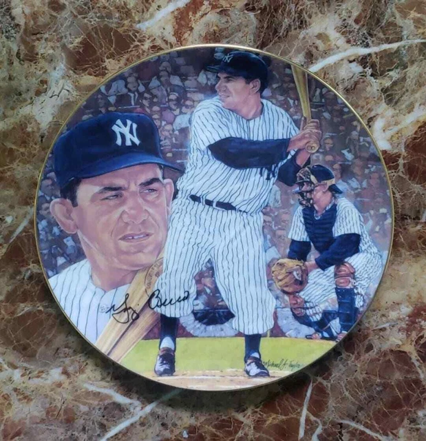 Michael J. Taylor Signed w/original art Remarque Gartlan Plate Yogi Berra