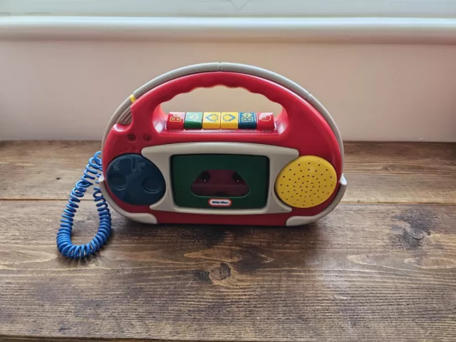 Vintage 1996 Little Tikes Cassette Tape Player Recorder With Microphone WORKING