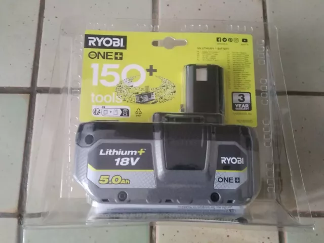 BATTERIE RYOBI ONE+LITHIUM 18V 5Ah