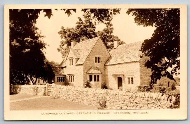 Cotswold Cottage  Greenfield Village  Dearborn Michigan Postcard