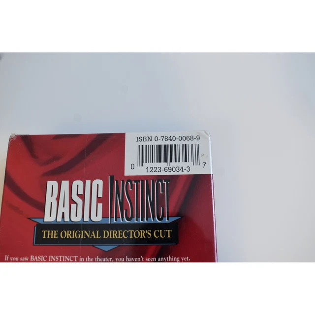 BASIC INSTINCT VHS New Directors Cut Unrated Thriller LIVE Home Video ...