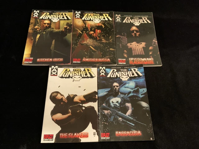 Punisher Max by Garth Ennis Vol 2-6 + 2 Marvel TPB 2018 See Desc. VG 5