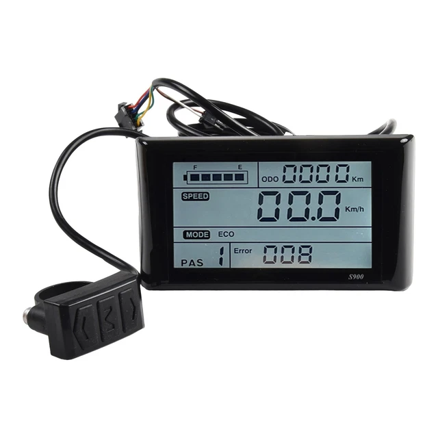 Yusat Écran LCD S900 pour vélo électrique 36 V 48 V - Panneau de commande étanche - Écran LCD pour vélo électrique (protocole 2 Yusat Écran LCD S900 pour vélo électrique 36 V 48 V - Panneau de commande étanche - Écran LCD pour vélo électrique (protocole 2