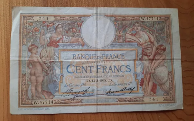 Billet 100 Francs Luc Olivier MERSON