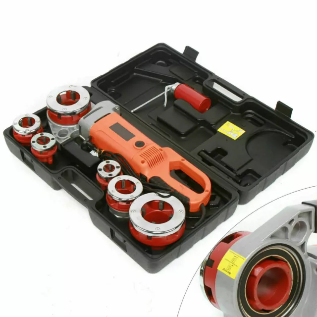 Electric Handheld Pipe Threader Tapping Machine Pipe Threading Cutter 1/2 -2 "